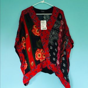 NWT Patchwork Kaftan Blouse